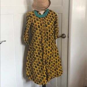 Zuri dress - medium - gold and navy